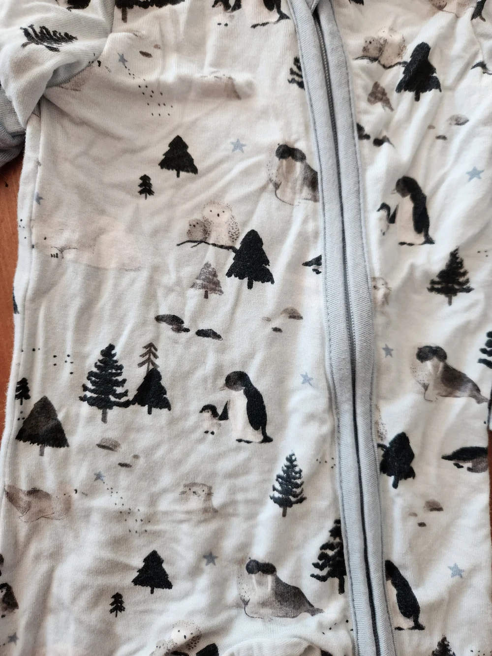 Angel Dear 0-3m Bamboo Arctic Print Footie
